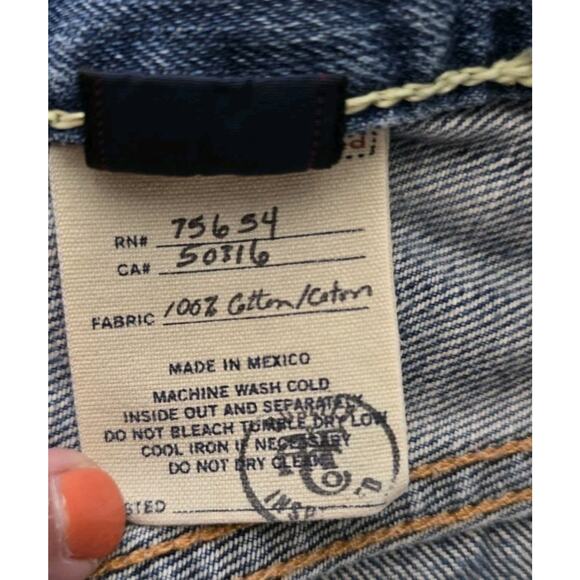 VTG Y2K Abercrombie Fitch Jeans Mens 34x32 Saranac Boot cut Distressed Grunge - Picture 10 of 14